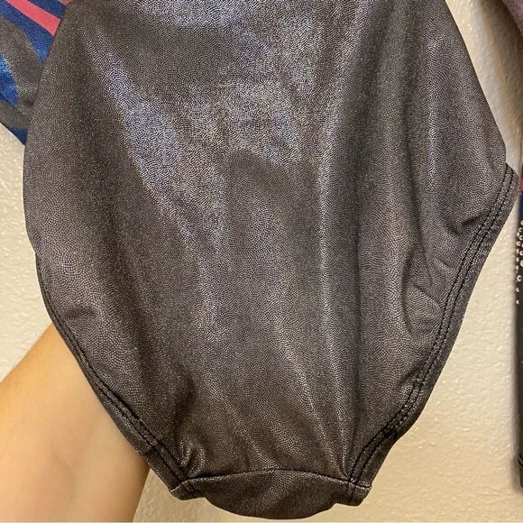 GK elite custom gymnastics competition leotard long sleeve ombre rhinestone CL - Picture 8 of 13